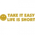 Take It Easy,Life Is Short! STICKER/DECAL!